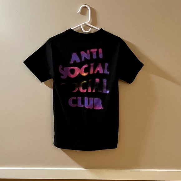 Anti Social Social Club Black Tshirt Small - Purple Logo - Picture 7 of 8
